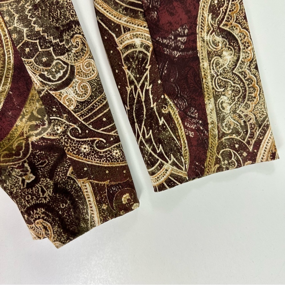 Chico’s 2 Satin Paisley Blazer Jacket Womens Large Brown Tan Lined - Picture 7 of 7